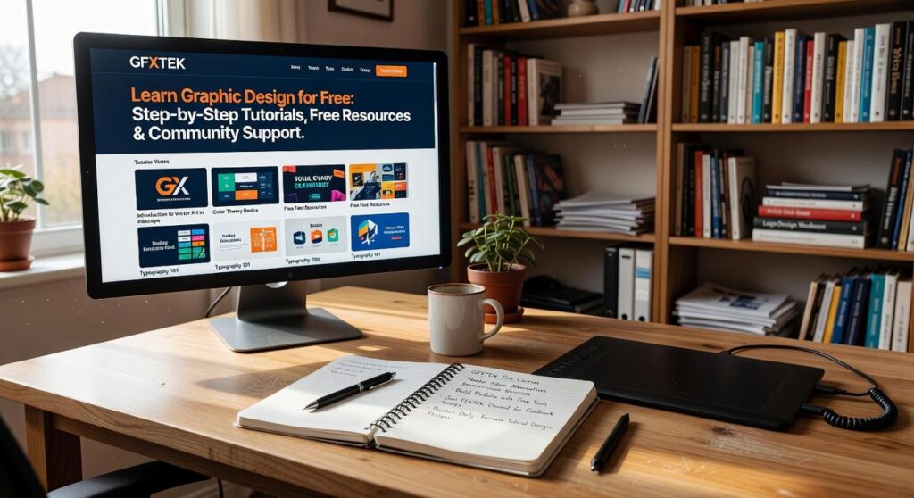 how to learn graphic design for free gfxtek